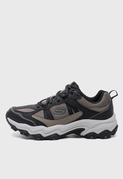 Tenis Outdoor Negro-Marrón-Gris Skechers Stamina AT - Upper Stitch