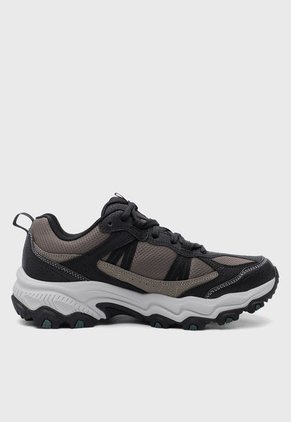 Tenis Outdoor Negro-Marrón-Gris Skechers Stamina AT - Upper Stitch