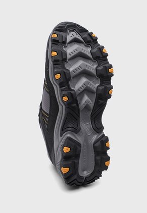 Tenis Outdoor Negro-Gris-Mostaza Skechers Stamina AT - Upper Stitch