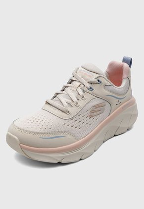 Tenis Beige-Azul-Rosa SKECHERS RF QTR Overlay Engineered