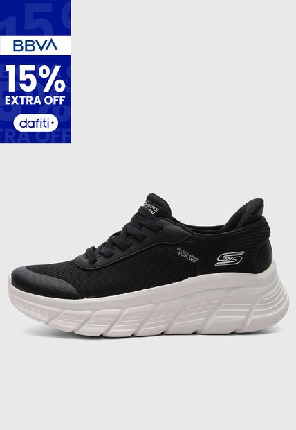 Tenis SKECHERS Bobs B Flex Hi Negro