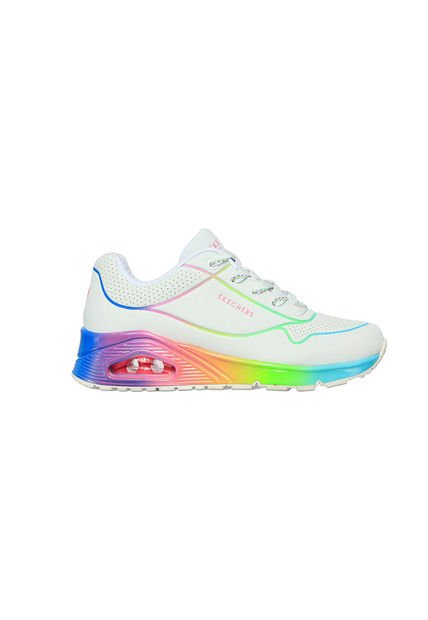 Tenis Mujer Skechers Uno Pop Of Sunshine - Blanco-Multicolor