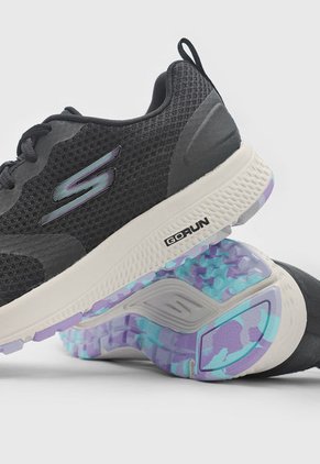 Tenis Running Negro-Lila-Celeste Skechers Go Run Consistent-Stamina