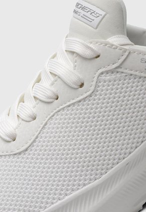 Tenis SKECHERS Knit Lace Up Slip On Blanco