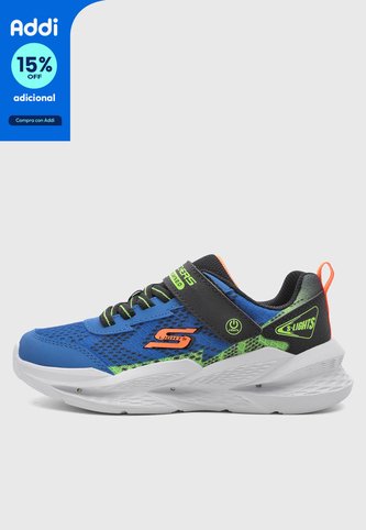 Tenis Lifestyle SKECHERS Meteor - Lights 2.0 Azul Skechers