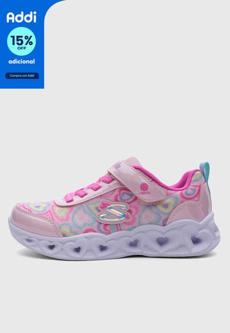 Tenis Lifestyle SKECHERS Heart Lights Rosa Skechers