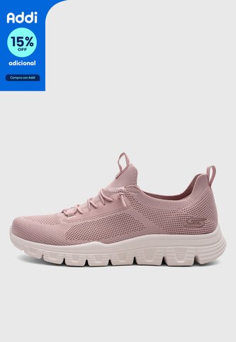 Tenis Lifestyle SKECHERS Moda Bobs B Lite - Slight Flex Rosa Skechers