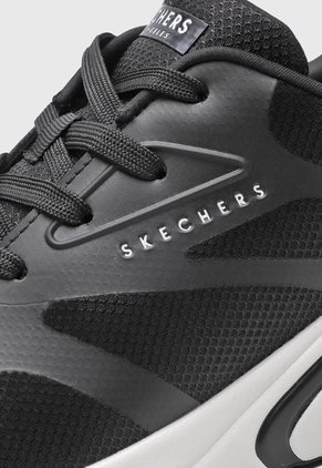Tenis Lifestyle SKECHERS Mesh W/3D Print Overlay Negro