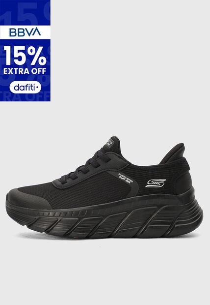 Tenis SKECHERS Bobs S Flex Hi Negro