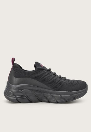 Tenis Lifestyle Negro-Magenta Skechers Bobs Sport B Flex Hi - Leveled Ground