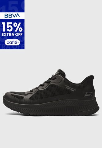 Tenis SKECHERS Slip Ins: BOBS Squad 4 Negro Skechers