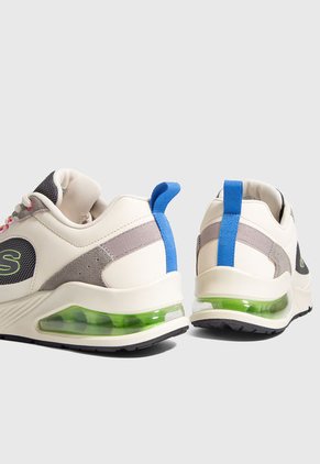 Tenis Lifestyle Beige-Gris-Azul Skechers Uno 2 - Chinchillin