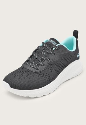Tenis Training Negro-Marfil-Turquesa Skechers Bobs Squad Chaos