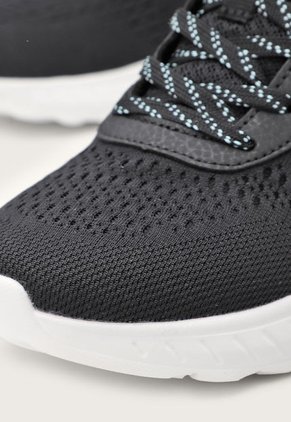 Tenis Training Negro-Marfil-Turquesa Skechers Bobs Squad Chaos