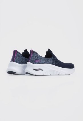 Tenis Training Azul Navy-Blanco-Fucsia Skechers Key Journey