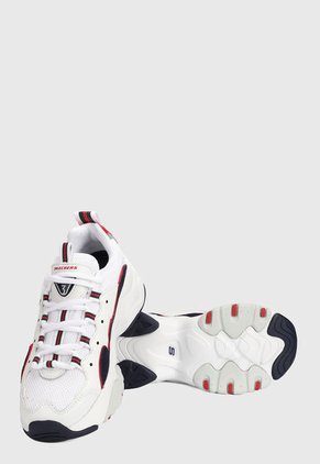 Tenis Lifestyle Blanco-Azul-Rojo Skechers D lite 3.0