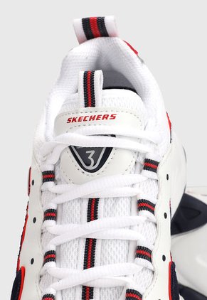 Tenis Lifestyle Blanco-Azul-Rojo Skechers D lite 3.0