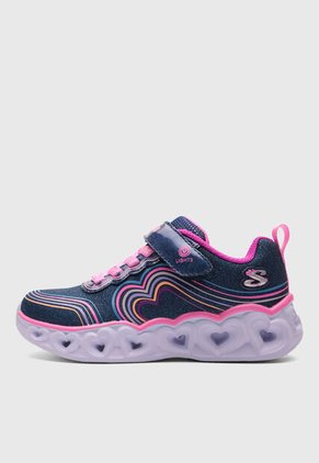 Tenis Lifestyle SKECHERS Heart Lights - Retro Hearts Azul