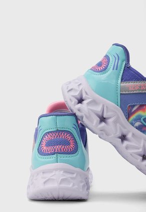 Tenis Lifestyle Lila-Verde Claro-Blanco SKECHERS Galaxy Lights - Tie Dye Take Off