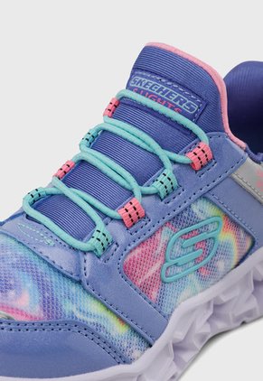 Tenis Lifestyle Lila-Verde Claro-Blanco SKECHERS Galaxy Lights - Tie Dye Take Off