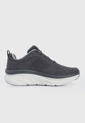 Tenis Training Gris-Blanco-Lila Skechers D'lux Walker