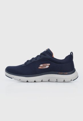 Tenis Training Azul-Gris-Naranja Skechers Flex Advantage 4.0