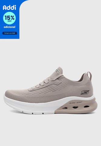 Tenis Lifestyle SKECHERS Bobs Arc Waves 20 Taupe Skechers