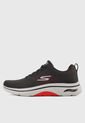 Tenis Walking Negro-Gris-Rojo SKECHERS Go walk Arch Fit 2.0 - Idyllic 2 de Skechers