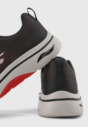 Tenis Walking Negro-Gris-Rojo SKECHERS Go walk Arch Fit 2.0 - Idyllic 2