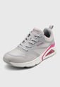 Tenis Lifestyle Gris-Blanco-Fucsia Skechers Tres-Air Uno - Revolution-Airy de Skechers