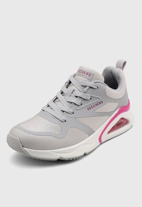 Tenis Lifestyle Gris-Blanco-Fucsia Skechers Tres-Air Uno - Revolution-Airy