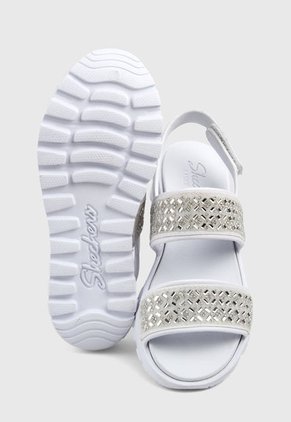 Playera Blanco-Plateado Skechers Footsteps - Glam Party
