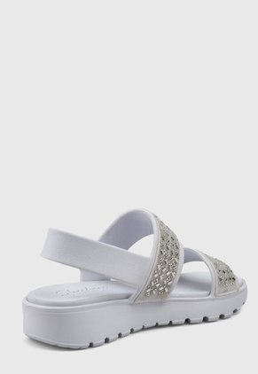 Playera Blanco-Plateado Skechers Footsteps - Glam Party