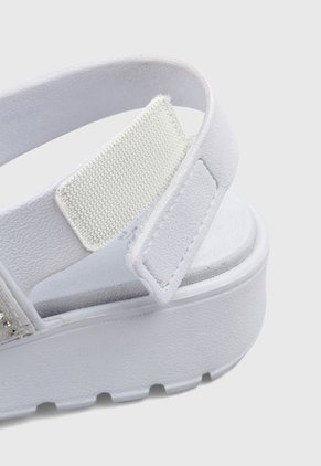 Playera Blanco-Plateado Skechers Footsteps - Glam Party