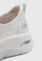 Tenis Lifestyle Marfil-Blanco-Plateado Skechers Relaxed Fit: Arch Fit D'Lux - Glimmer Dust de Skechers