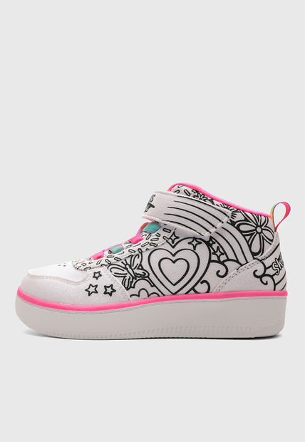 Tenis SKECHERS Sport Court 92 - Color Me Kicks Blanco