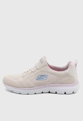 Tenis Training Beige-Rosa-Azul Skechers Summits - Perfect Views