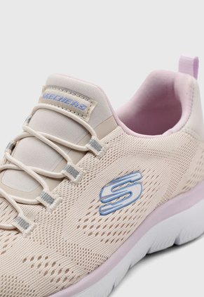 Tenis Training Beige-Rosa-Azul Skechers Summits - Perfect Views