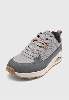 Tenis Lifestyle Gris-Café-Marfil Skechers Uno - Layover