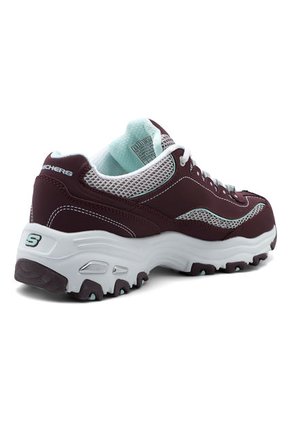 Tenis Lifestyle Vinotinto-Blanco Skechers D'lites