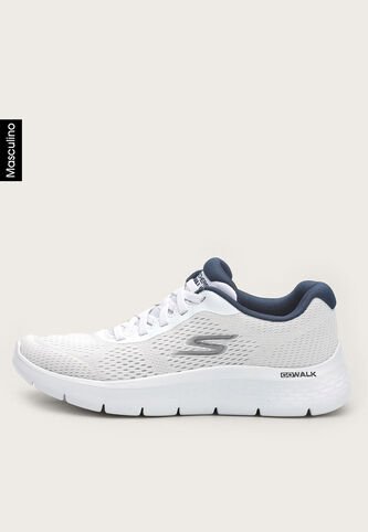 Tenis Walking Walking Blanco-Azul Navy Skechers Go Walk Flex-Remark Skechers