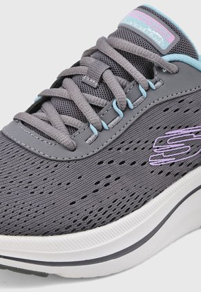 Tenis Running Gris-Aguamarina-Lila SKECHERS Caliskechair Meta - Aired Out