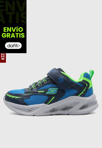 Tenis Lifestyle SKECHERS Meteor-Lights Azul Skechers