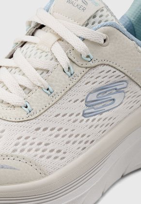 Tenis Running Marfil-Blanco-Celeste SKECHERS D'Lux Walker