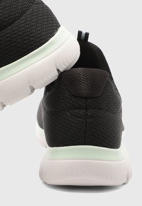 Tenis SKECHERS Mesh bungee slip-on Negro