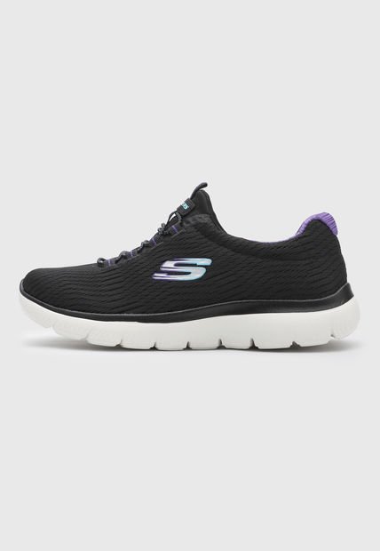Tenis Running Negro-Violeta-Blanco Skechers Summits Next Wave