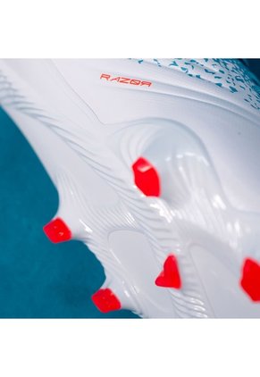 Guayos Skechers Hombre Razor 1.5 Academy FG Fútbol | Blanco Terreno Firme