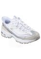 Tenis Mujer Skechers D'Lites Smooth Nostalgia - Blanco/Gris de Skechers