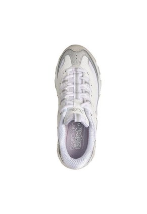 Tenis Mujer Skechers D'Lites Smooth Nostalgia - Blanco/Gris