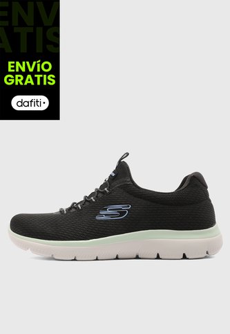 Tenis Training SKECHERS Mesh bungee slip-on Negro Skechers